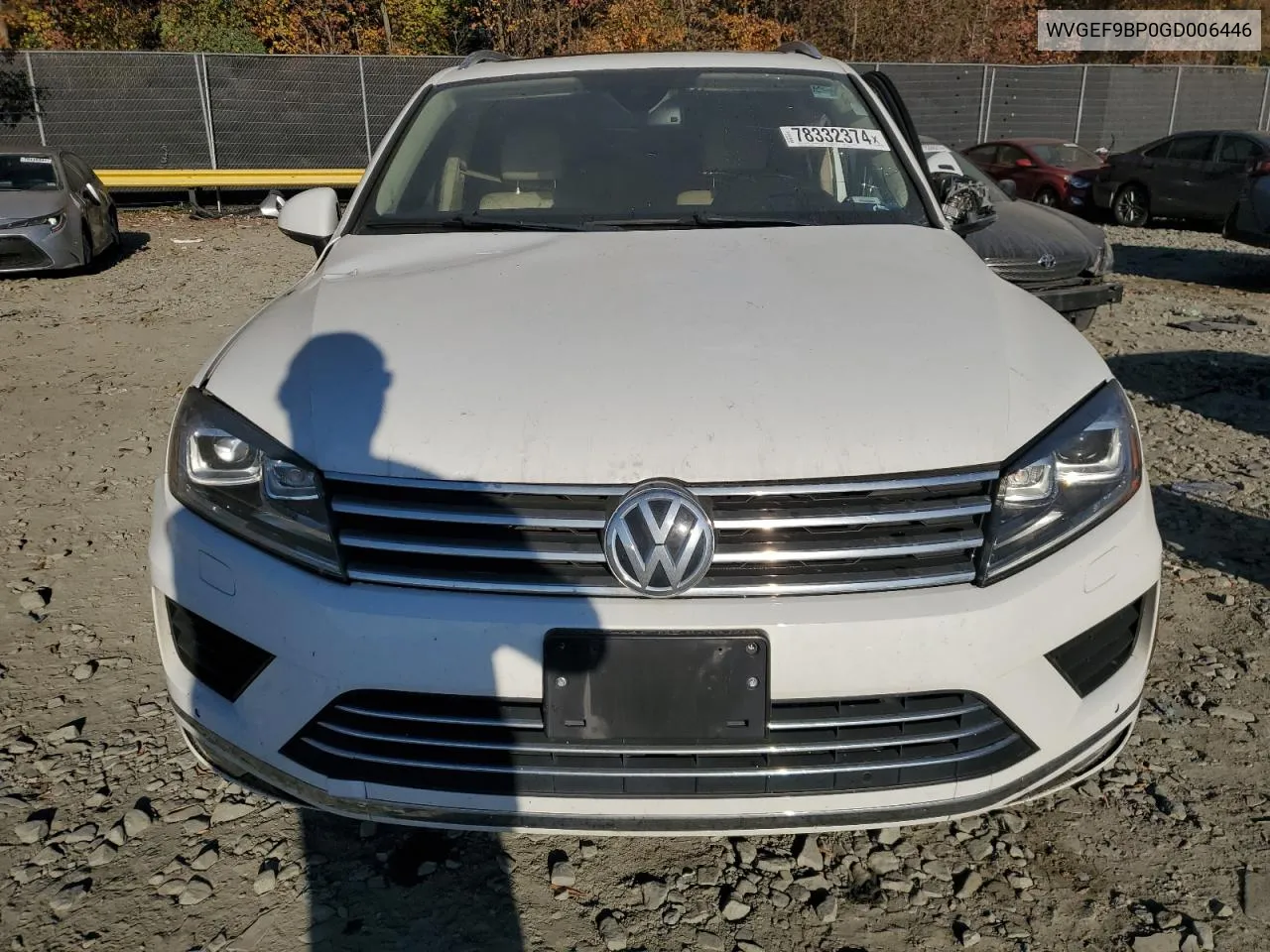 2019 Volkswagen Touareg Sport VIN: WVGEF9BP0GD006446 Lot: 78332374