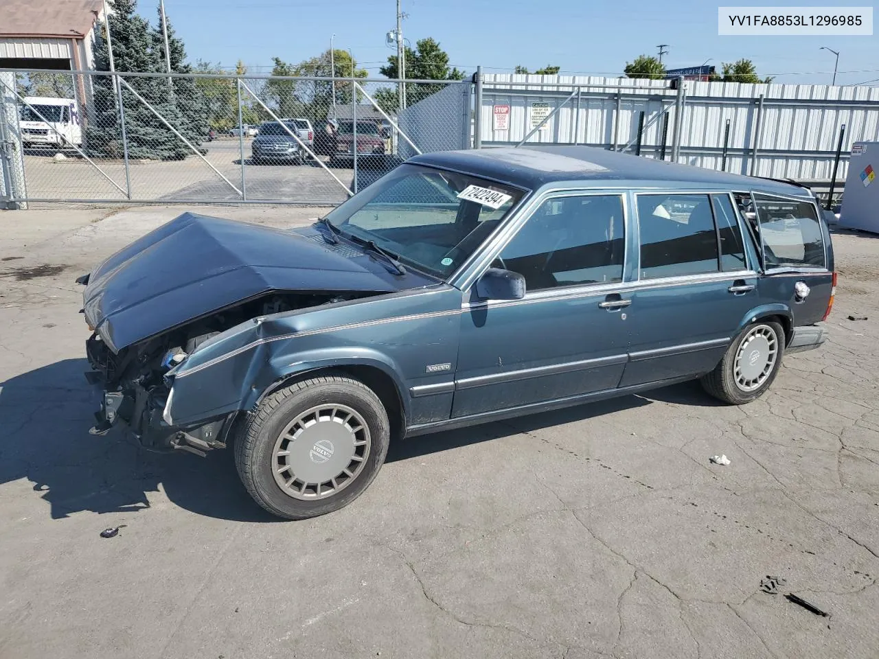 1990 Volvo 740 Base VIN: YV1FA8853L1296985 Lot: 72422494