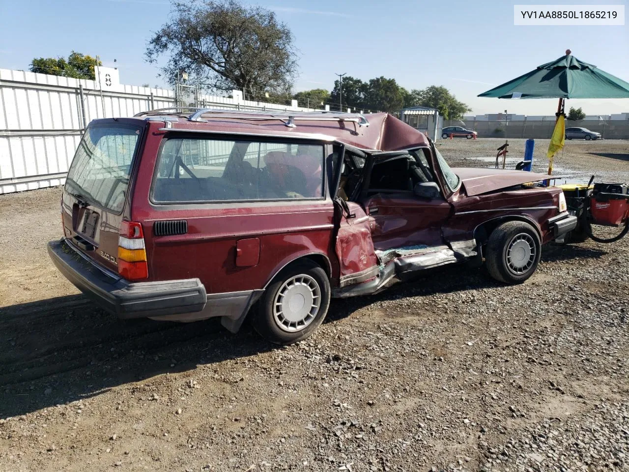 1990 Volvo 240 Base VIN: YV1AA8850L1865219 Lot: 77486804