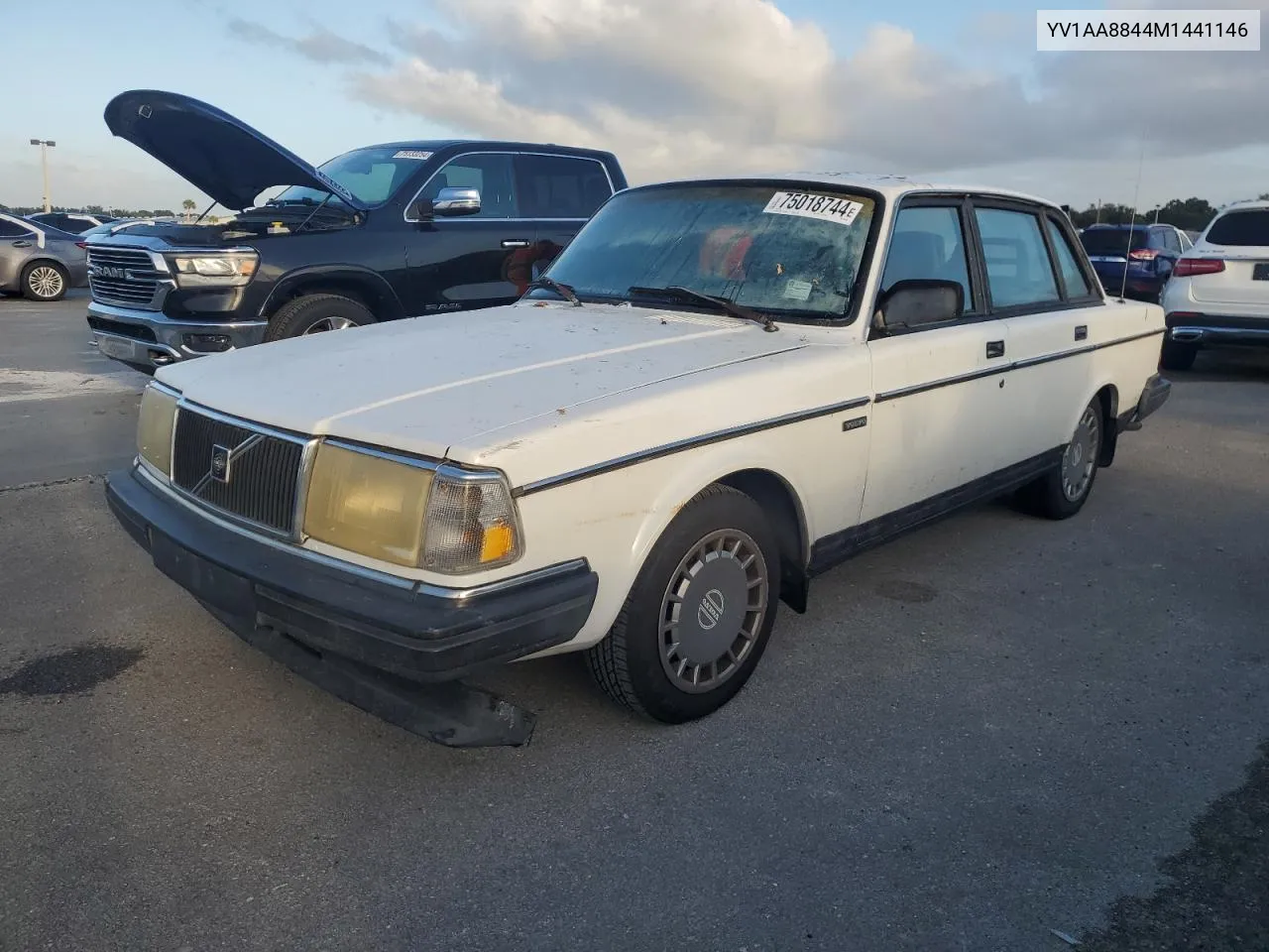 1991 Volvo 240 VIN: YV1AA8844M1441146 Lot: 75018744