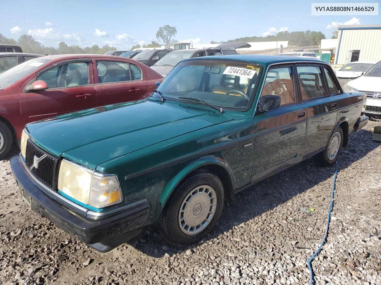 1992 Volvo 240 Base VIN: YV1AS8808N1466529 Lot: 72441364