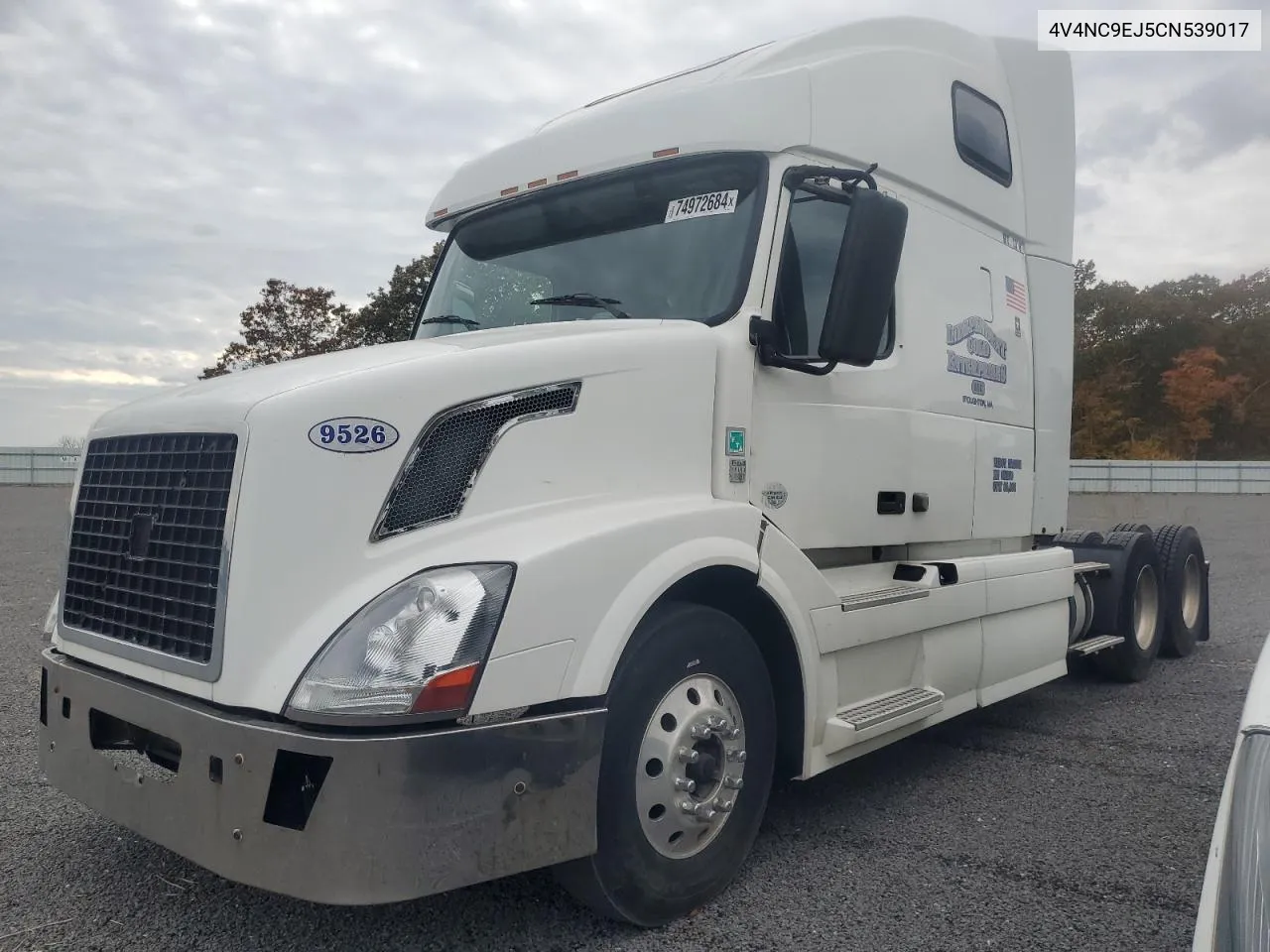 2012 Volvo Vn Vnl VIN: 4V4NC9EJ5CN539017 Lot: 74972684