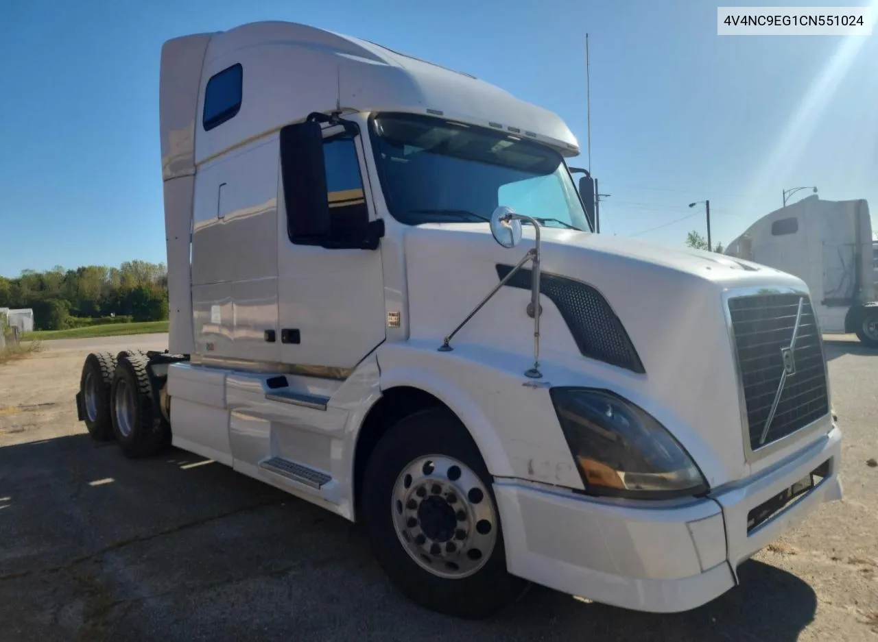 2012 Volvo Vn Vnl VIN: 4V4NC9EG1CN551024 Lot: 77231534