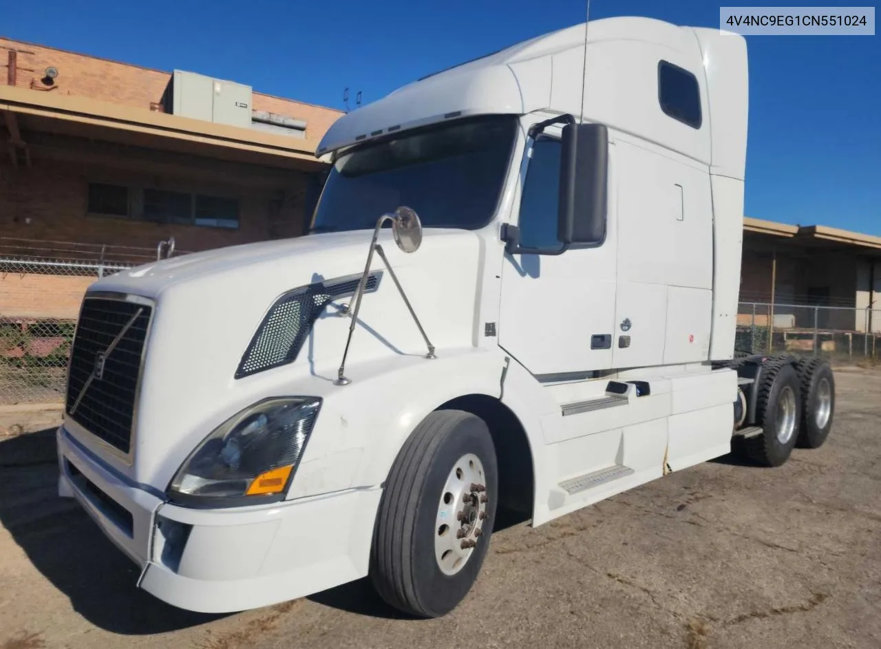 2012 Volvo Vn Vnl VIN: 4V4NC9EG1CN551024 Lot: 77231534