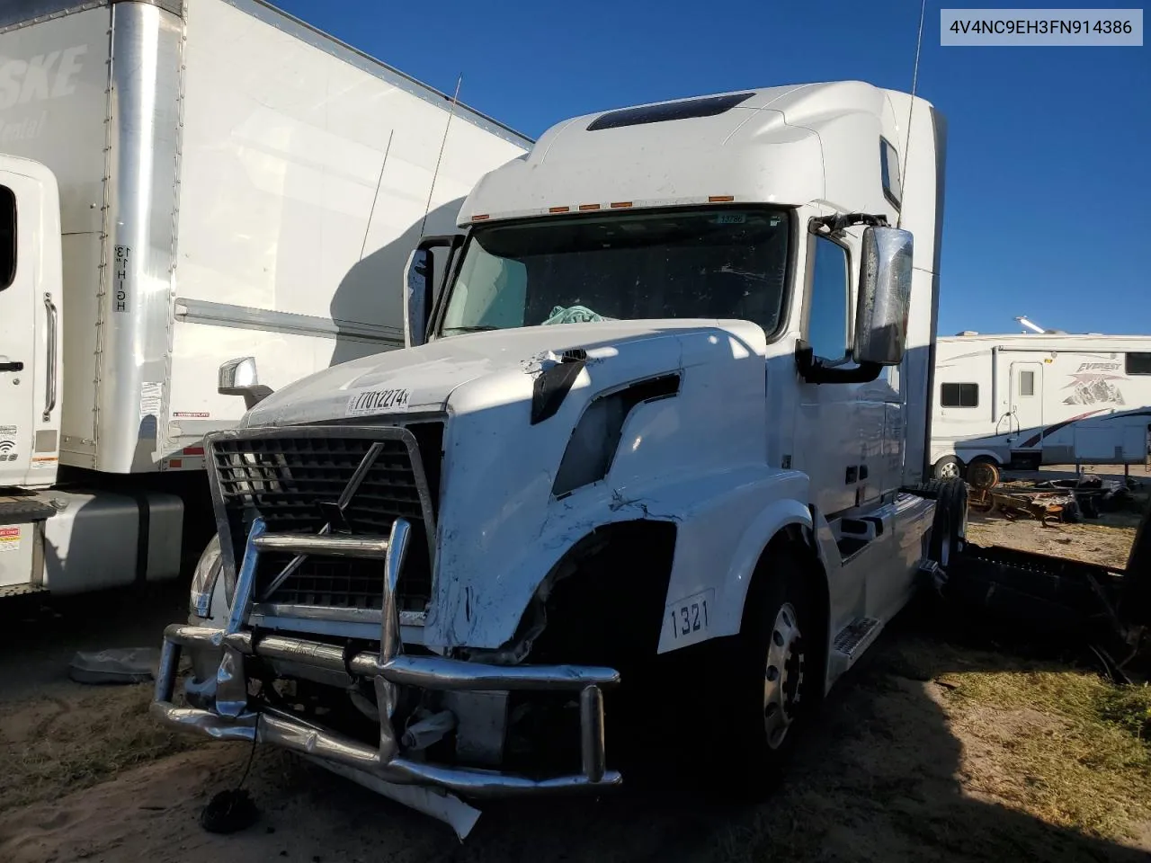 2015 Volvo Vn Vnl VIN: 4V4NC9EH3FN914386 Lot: 77012274