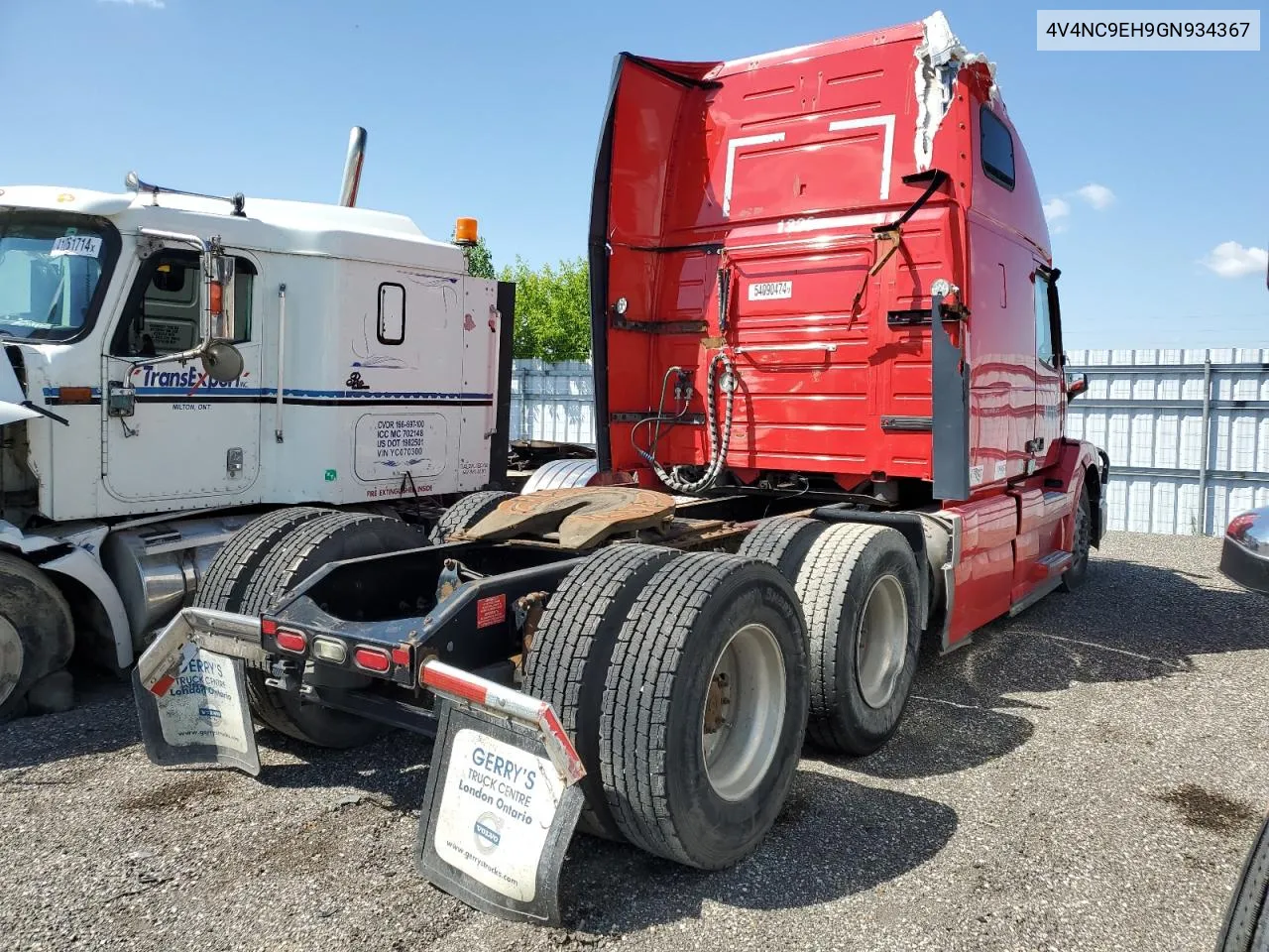 2016 Volvo Vn Vnl VIN: 4V4NC9EH9GN934367 Lot: 54090474