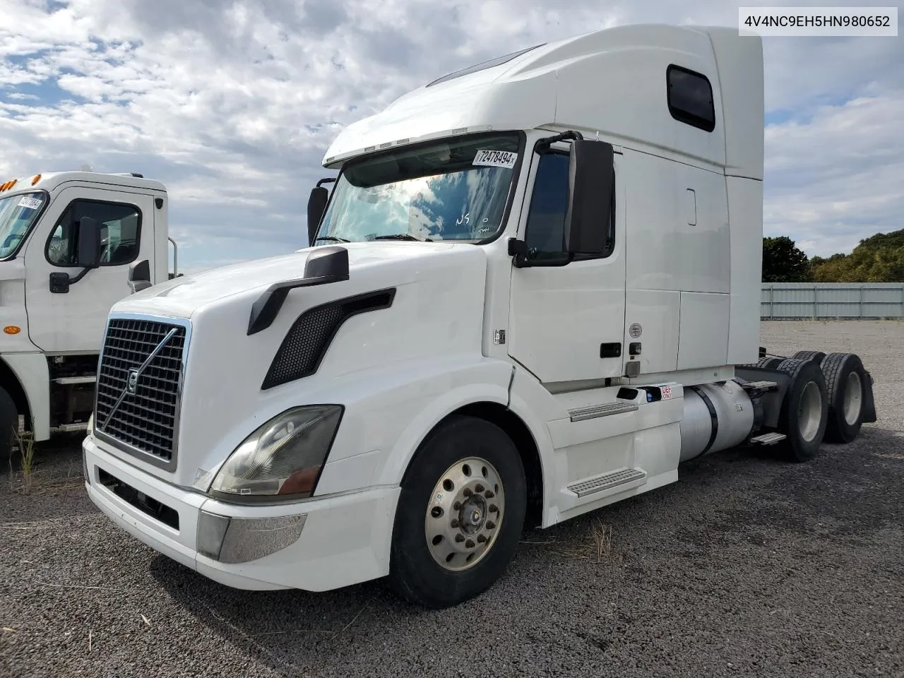 2017 Volvo Vn Vnl VIN: 4V4NC9EH5HN980652 Lot: 72478494