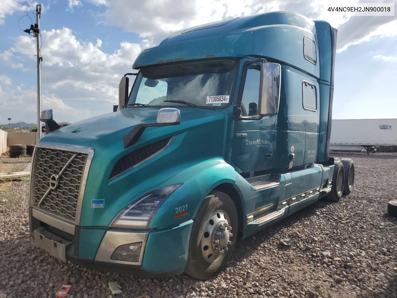 2018 Volvo Vn Vnl VIN: 4V4NC9EH2JN900018 Lot: 71305034