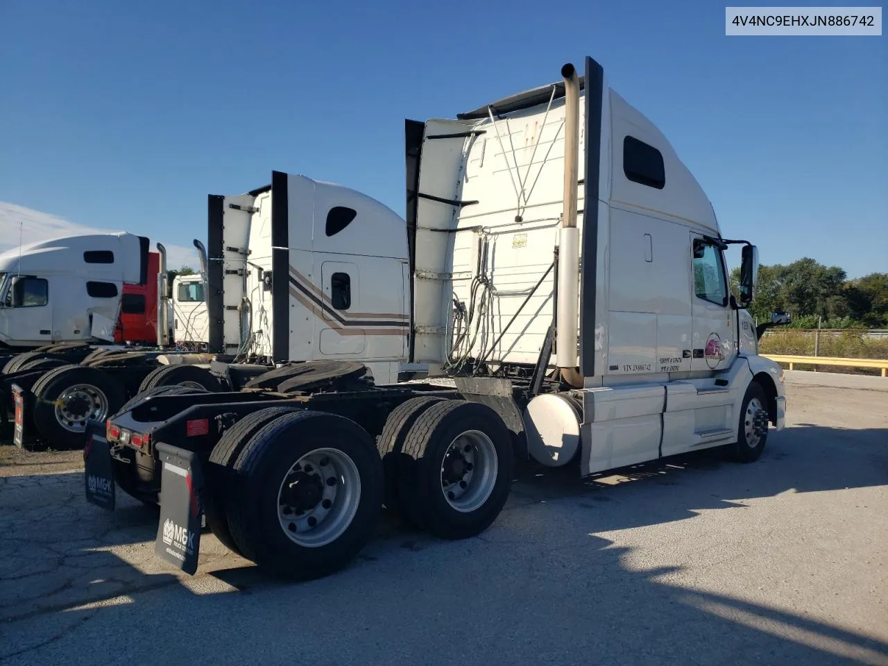 2018 Volvo Vn Vnl VIN: 4V4NC9EHXJN886742 Lot: 72979574