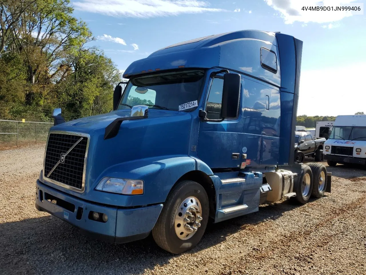 2018 Volvo Vnm VIN: 4V4MB9DG1JN999406 Lot: 75217214