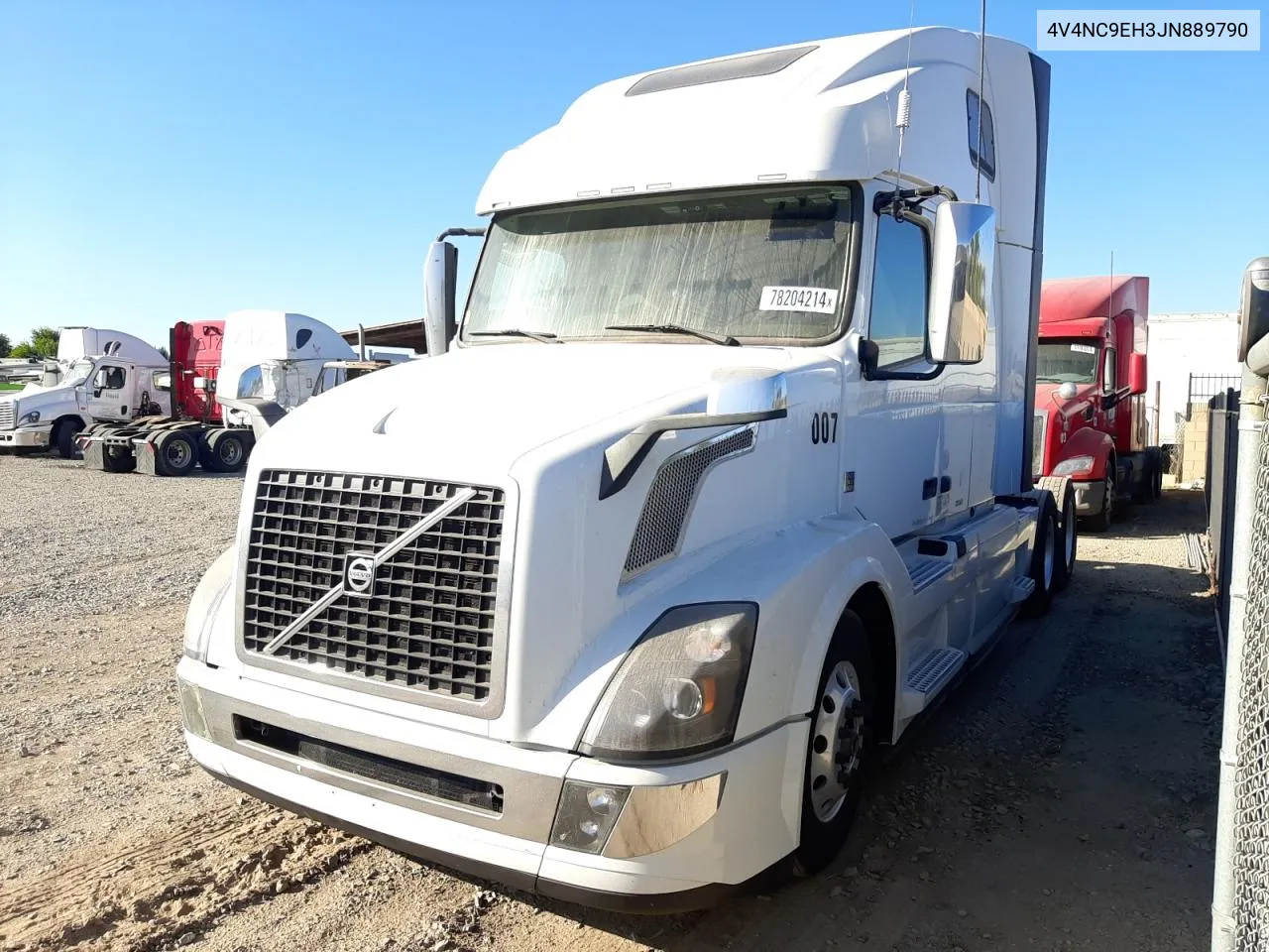 2018 Volvo Vn Vnl VIN: 4V4NC9EH3JN889790 Lot: 78204214