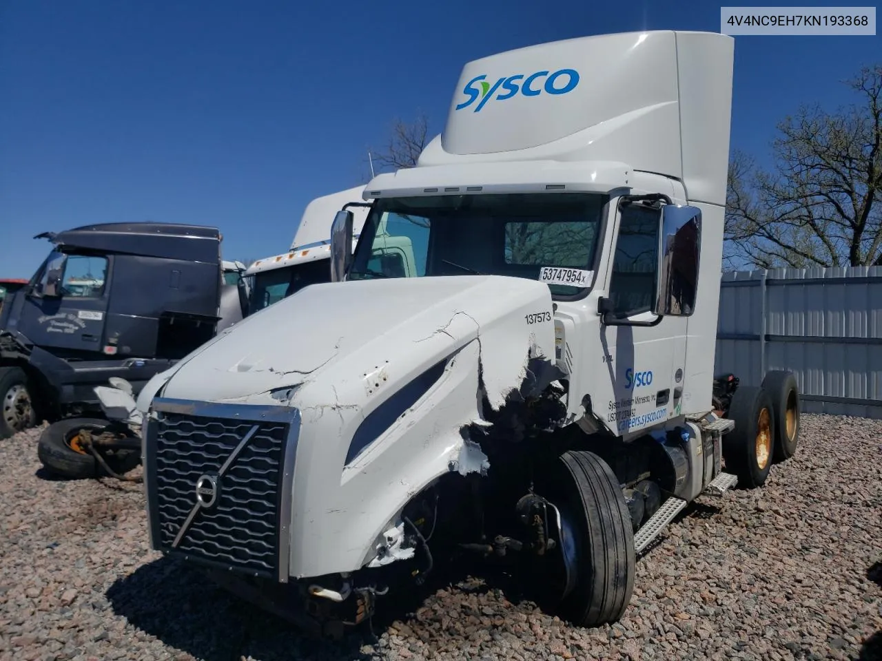 2019 Volvo Vn Vnl VIN: 4V4NC9EH7KN193368 Lot: 53747954