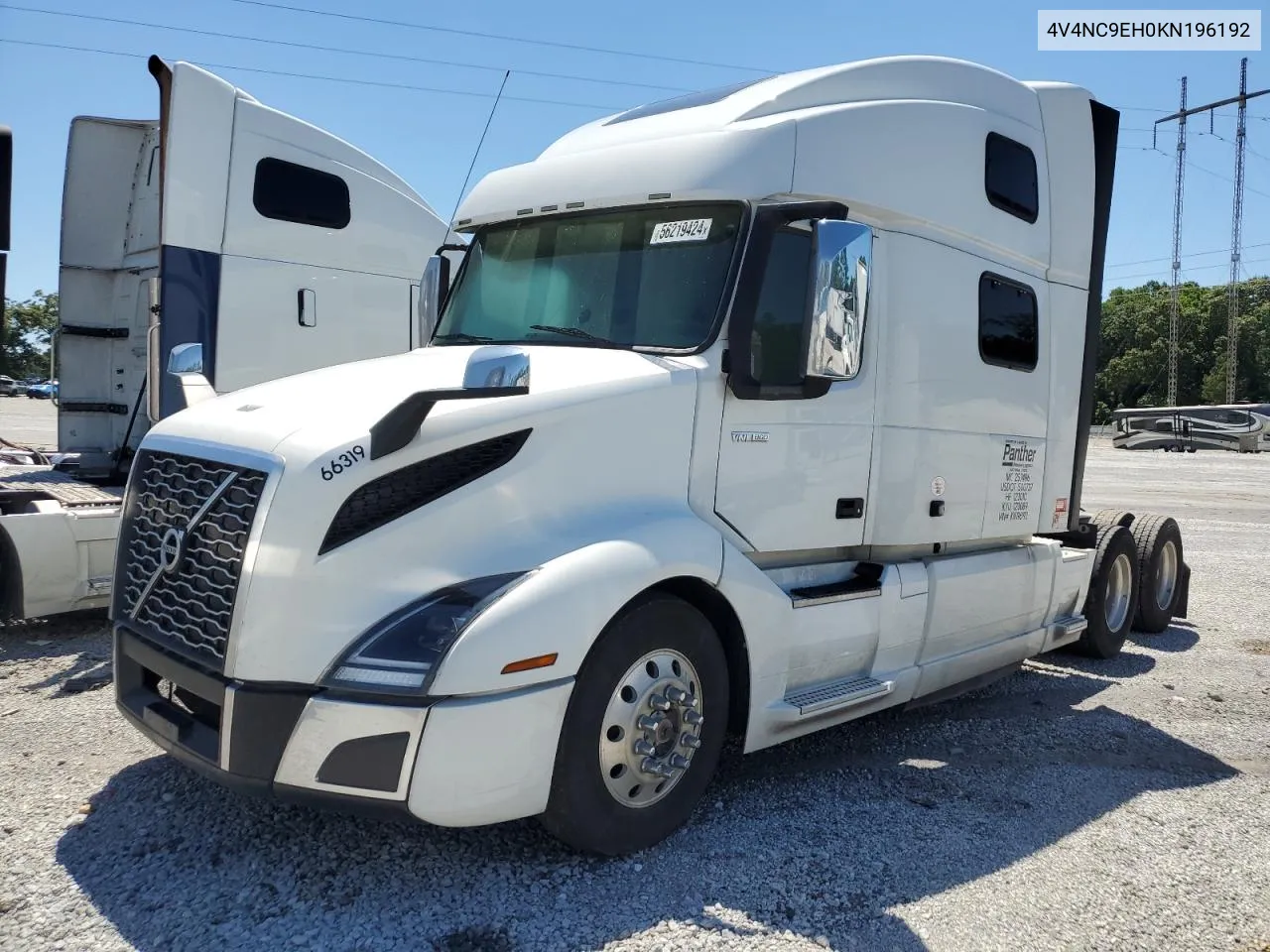 2019 Volvo Vn Vnl VIN: 4V4NC9EH0KN196192 Lot: 56219424