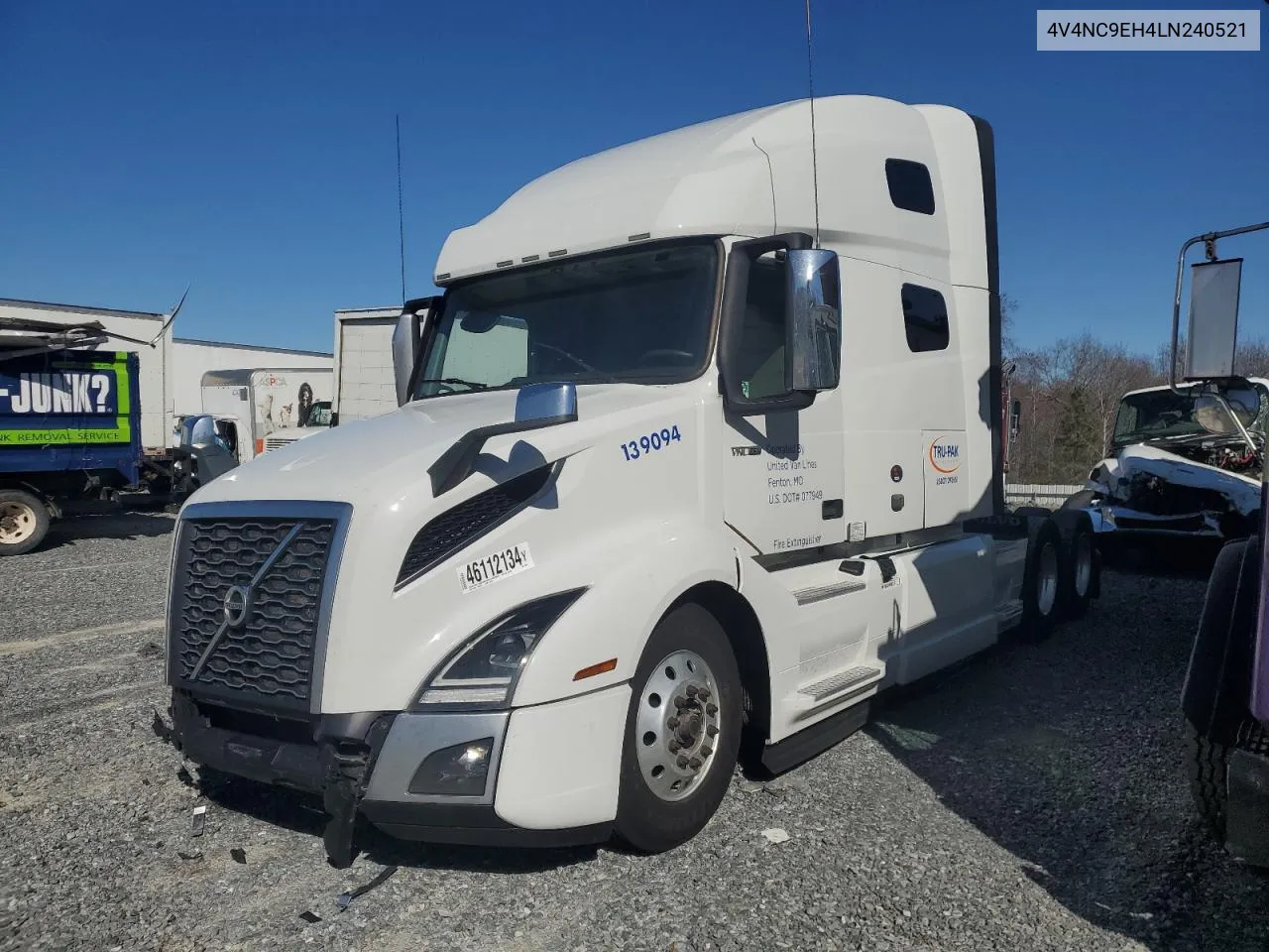 2020 Volvo Vn Vnl VIN: 4V4NC9EH4LN240521 Lot: 46112134