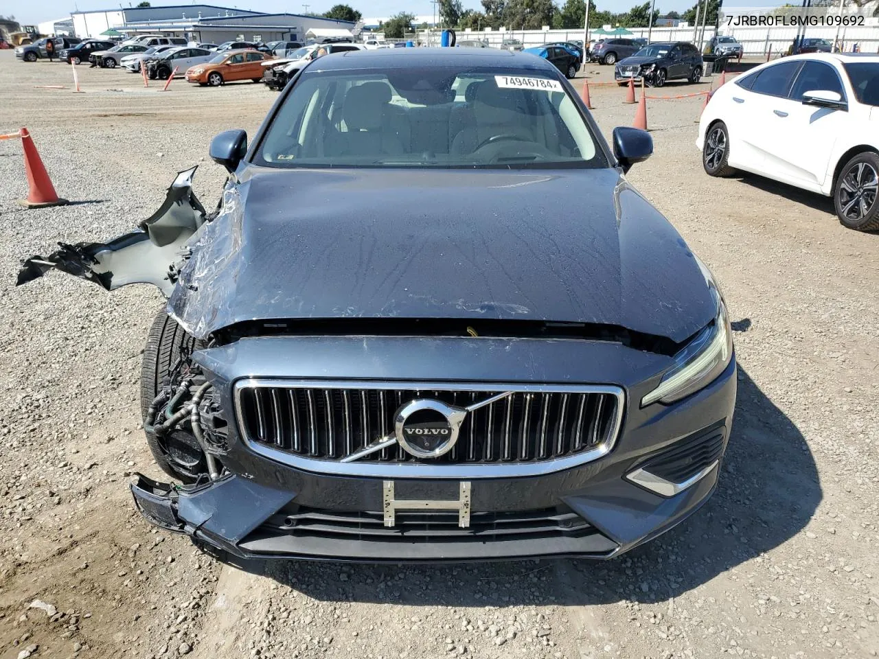 2021 Volvo S60 T8 Recharge Inscription VIN: 7JRBR0FL8MG109692 Lot: 74946784