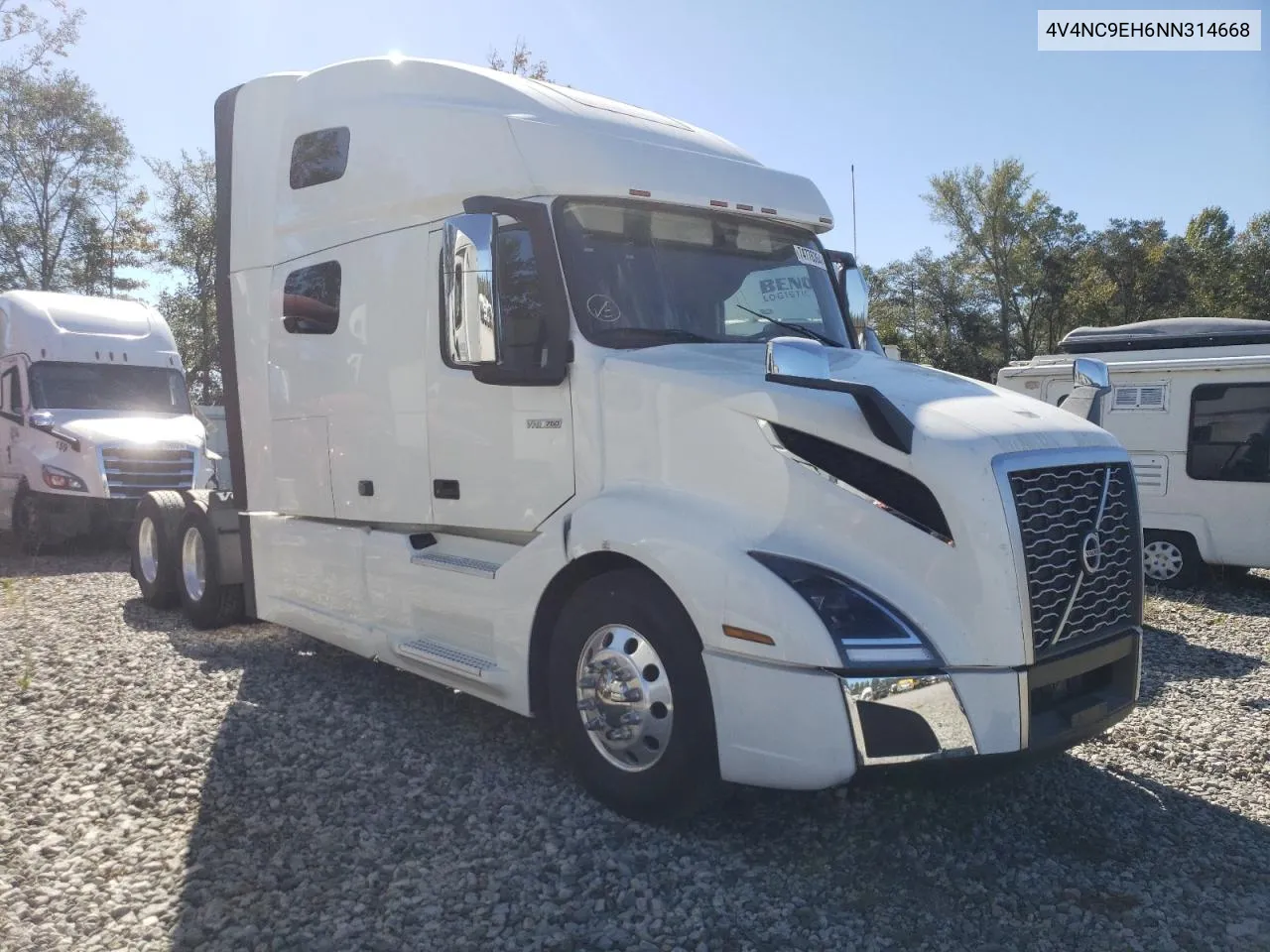 2022 Volvo Vn Vnl VIN: 4V4NC9EH6NN314668 Lot: 74776364