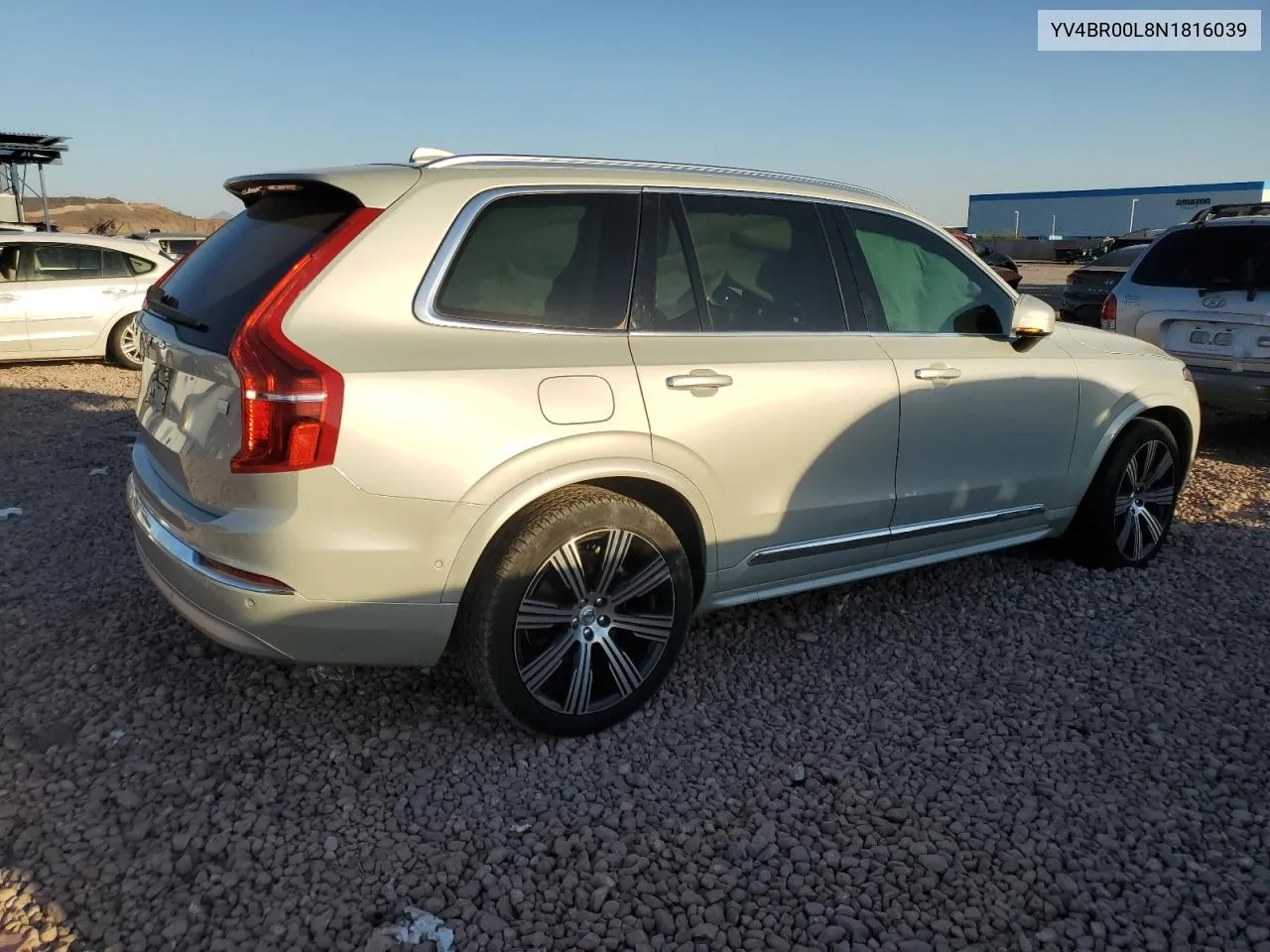 YV4BR00L8N1816039 2022 Volvo Xc90 T8 Recharge Inscription