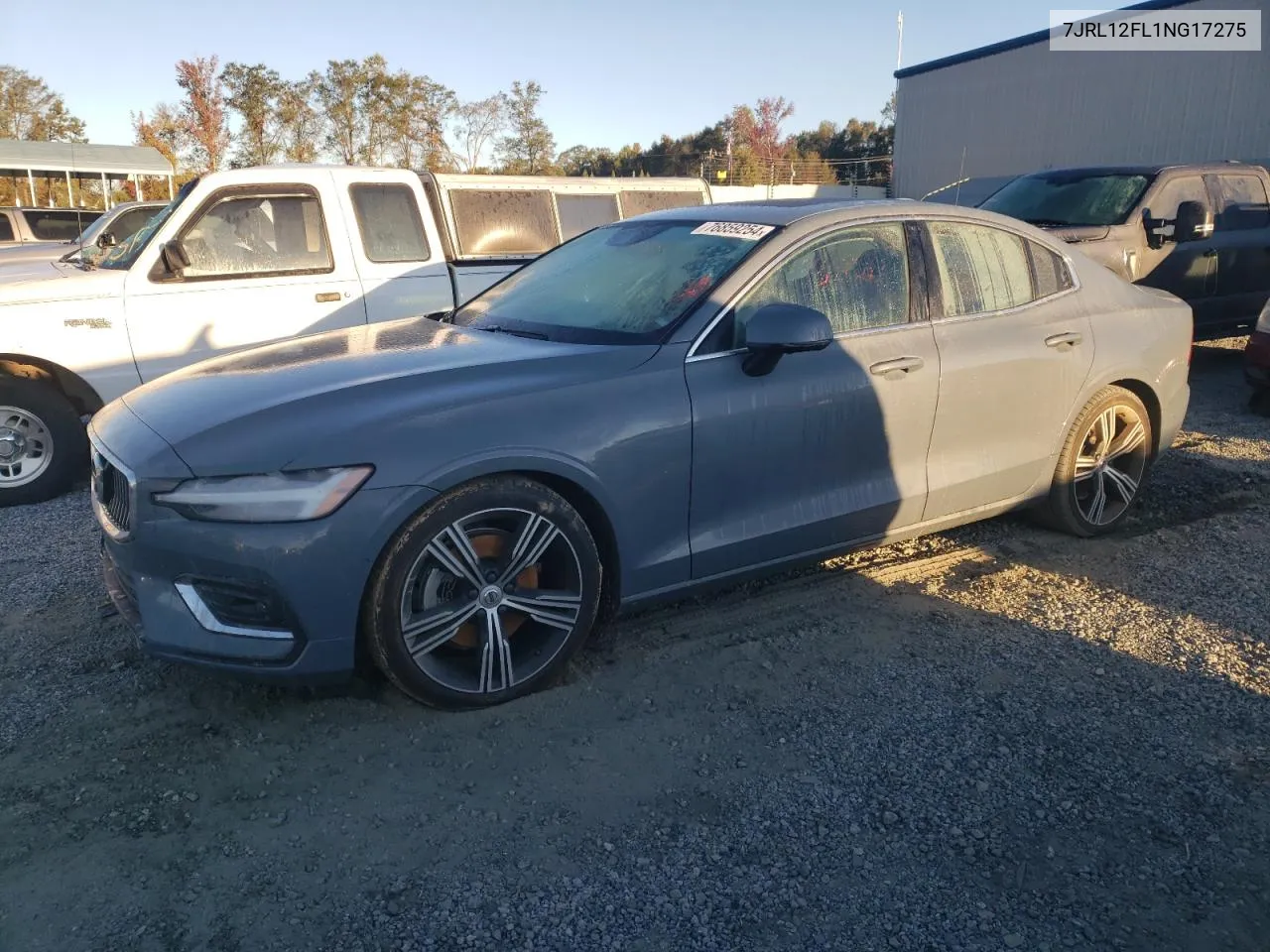 2022 Volvo S60 B5 Inscription VIN: 7JRL12FL1NG17275 Lot: 76859254