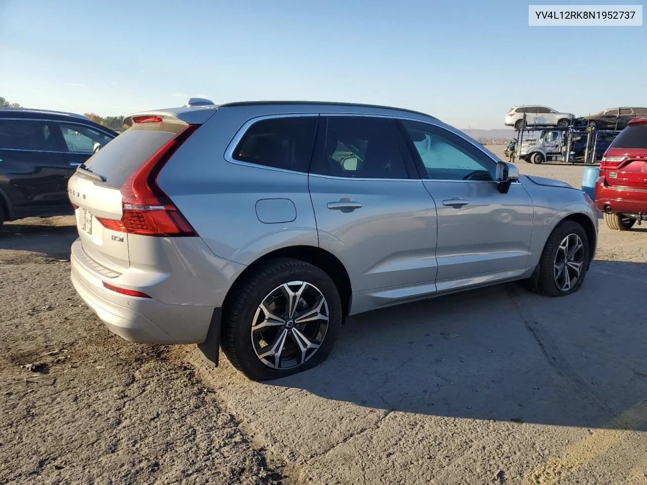 2022 Volvo Xc60 B5 Momentum VIN: YV4L12RK8N1952737 Lot: 77319474