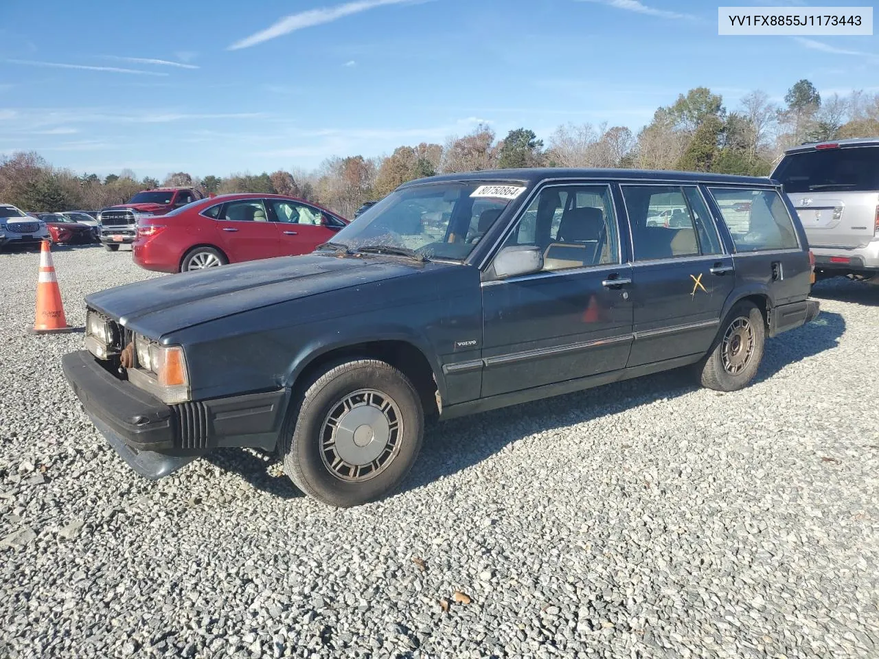 1988 Volvo 740 Gle VIN: YV1FX8855J1173443 Lot: 80750864