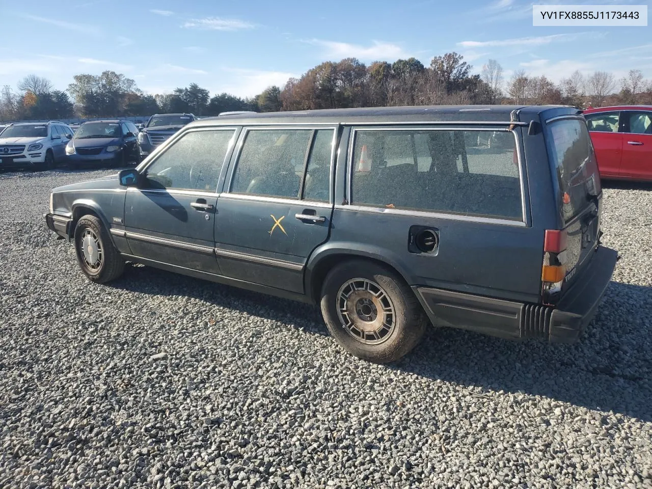 1988 Volvo 740 Gle VIN: YV1FX8855J1173443 Lot: 80750864