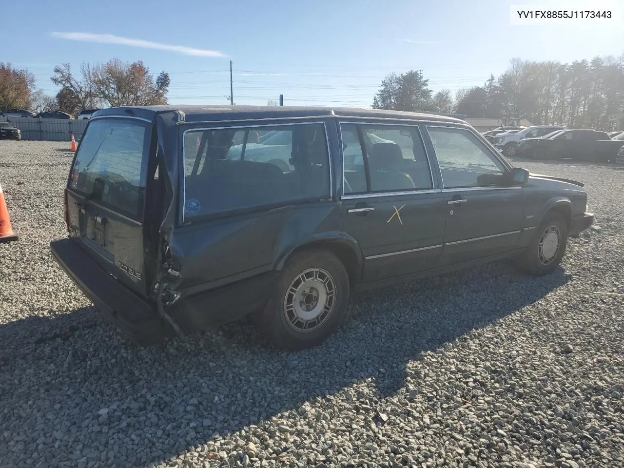 1988 Volvo 740 Gle VIN: YV1FX8855J1173443 Lot: 80750864