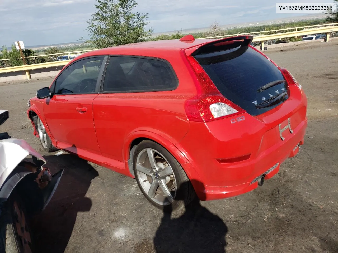 YV1672MK8B2233266 2011 Volvo C30 T5