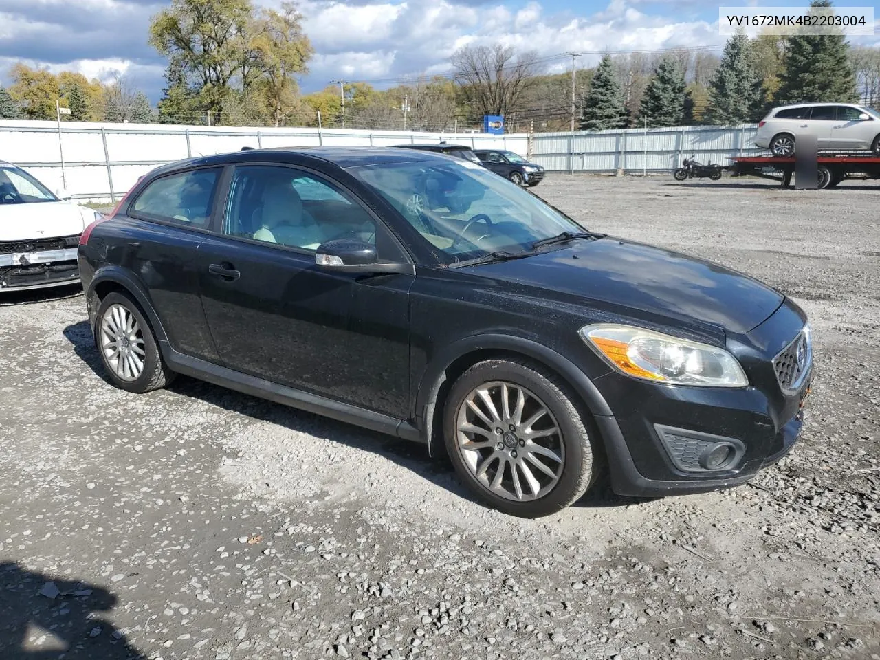 2011 Volvo C30 T5 VIN: YV1672MK4B2203004 Lot: 78787964