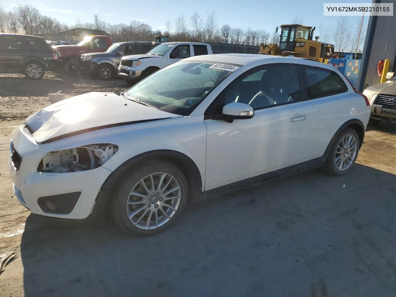 2011 Volvo C30 T5 VIN: YV1672MK5B2210155 Lot: 80138894