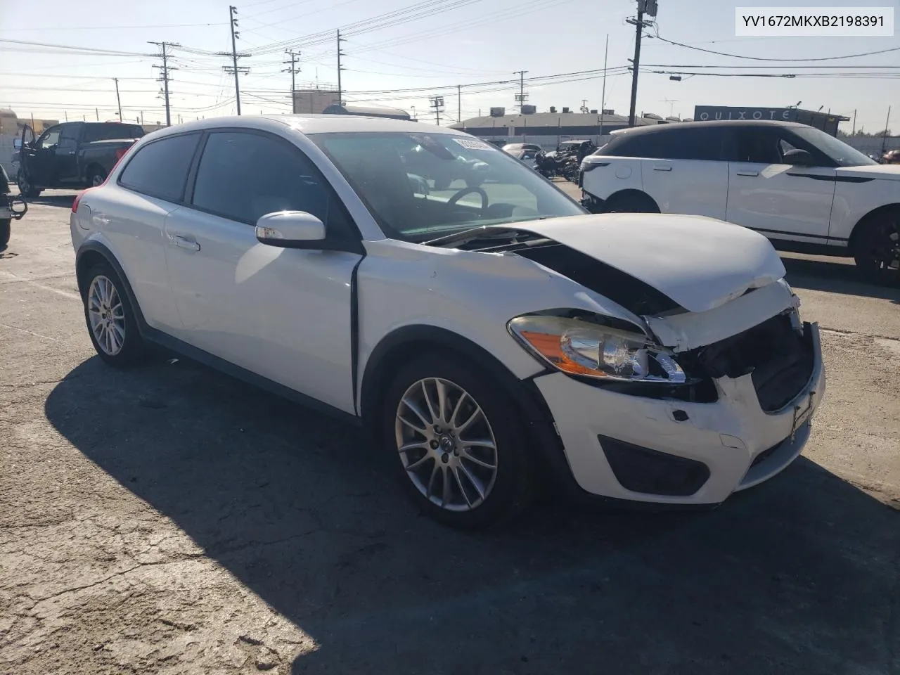 2011 Volvo C30 T5 VIN: YV1672MKXB2198391 Lot: 80393404