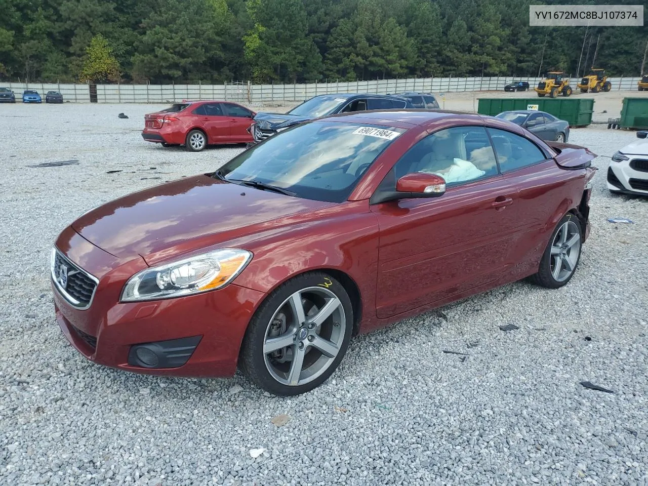 2011 Volvo C70 T5 VIN: YV1672MC8BJ107374 Lot: 69071984