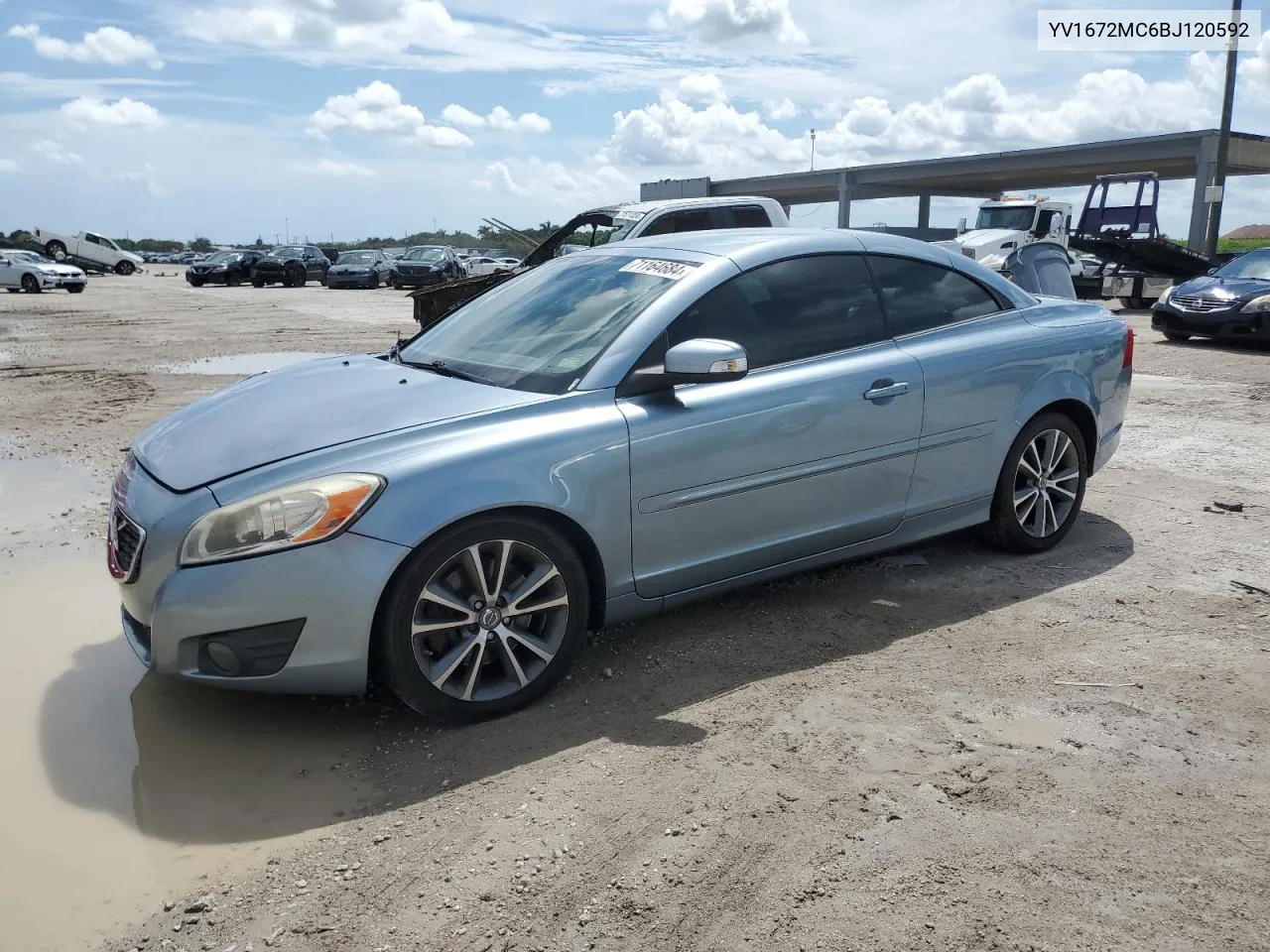 2011 Volvo C70 T5 VIN: YV1672MC6BJ120592 Lot: 71164684