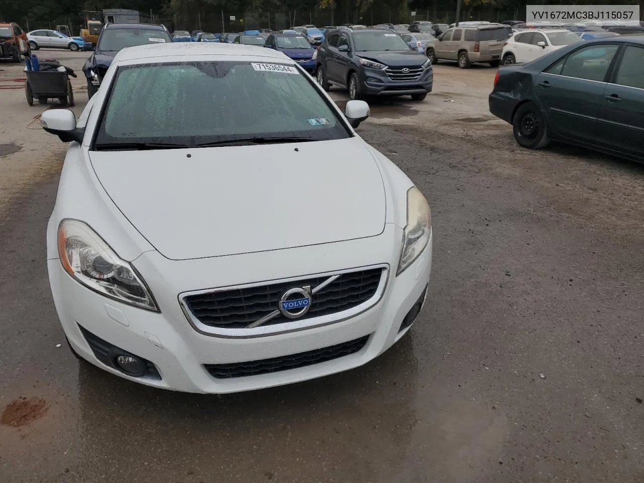 2011 Volvo C70 T5 VIN: YV1672MC3BJ115057 Lot: 71536544