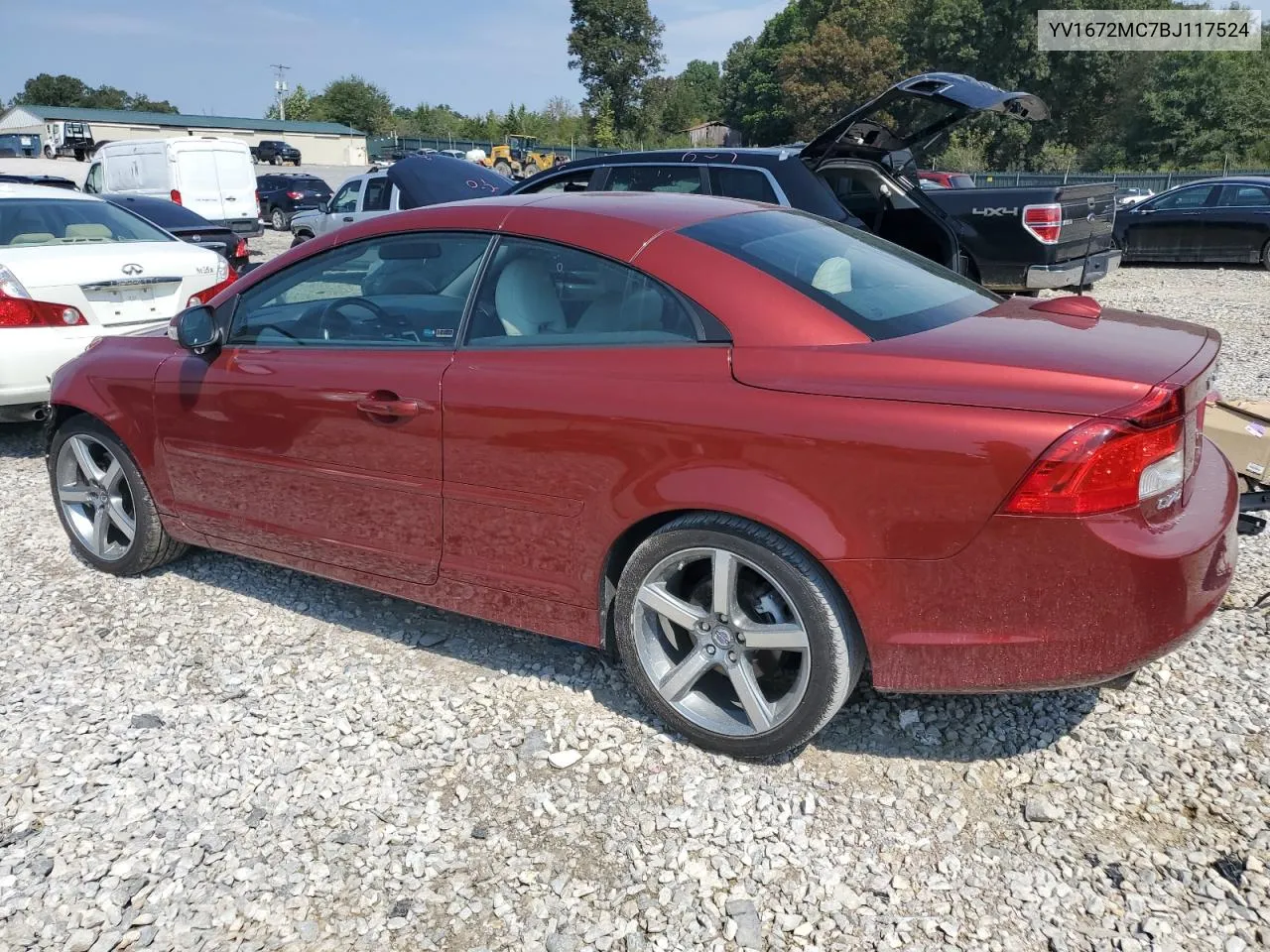 2011 Volvo C70 T5 VIN: YV1672MC7BJ117524 Lot: 72625204