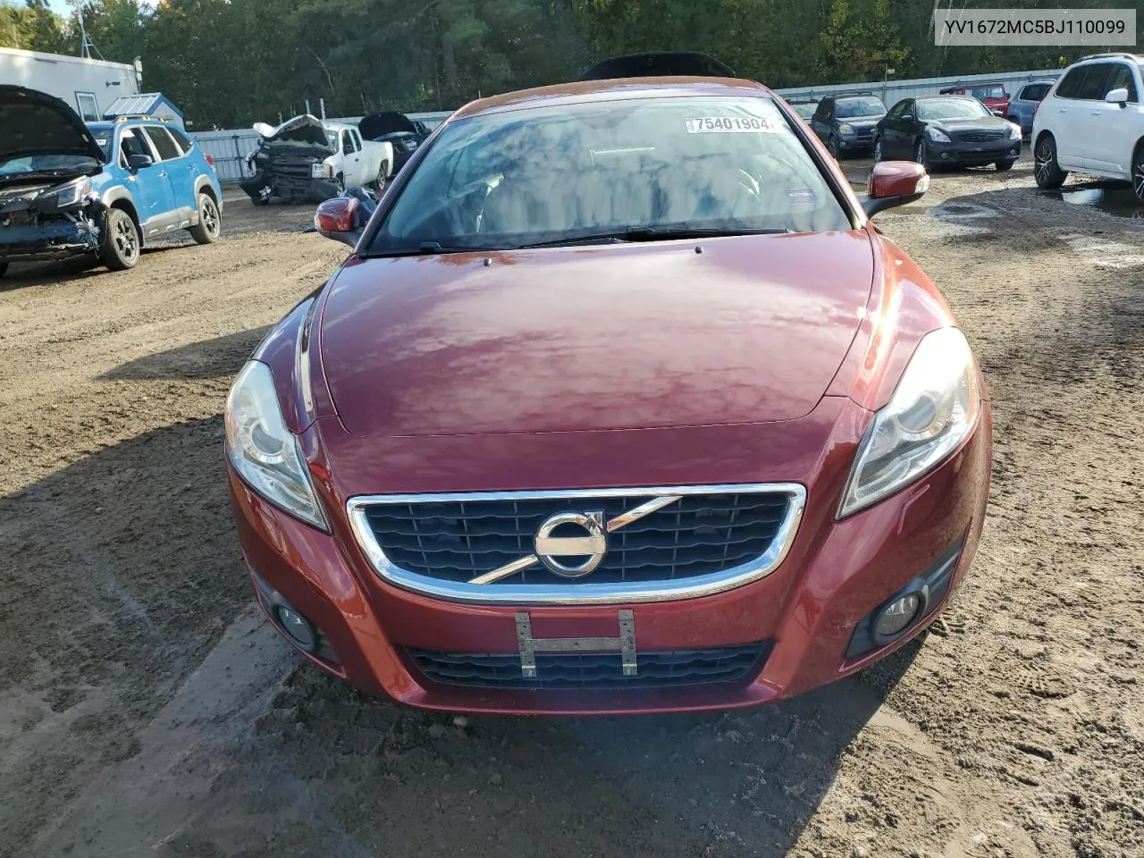 2011 Volvo C70 T5 VIN: YV1672MC5BJ110099 Lot: 75401904