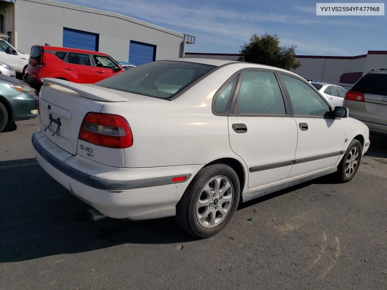 2000 Volvo S40 VIN: YV1VS2554YF477968 Lot: 74644513