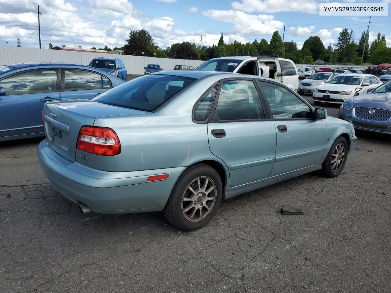 2003 Volvo S40 1.9T VIN: YV1VS295X3F949545 Lot: 56421374