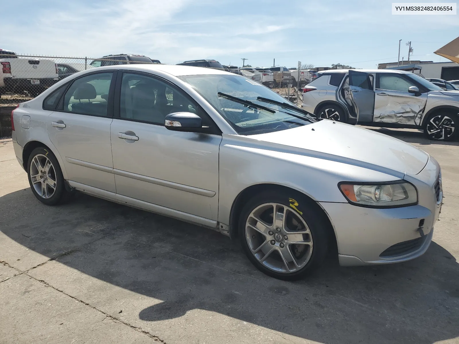 2008 Volvo S40 2.4I VIN: YV1MS382482406554 Lot: 67392374