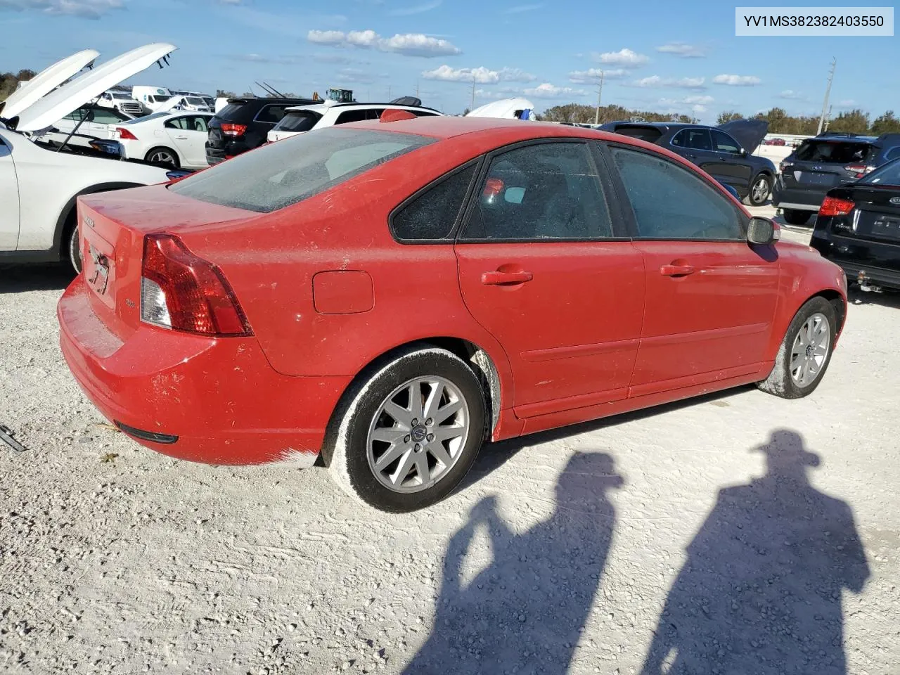 2008 Volvo S40 2.4I VIN: YV1MS382382403550 Lot: 76605224