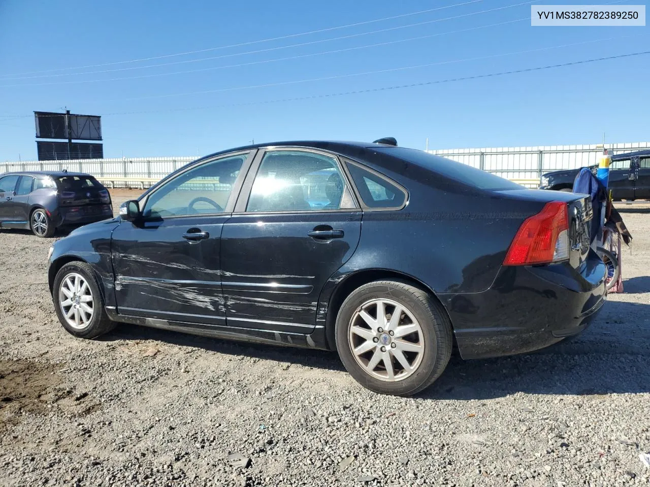 2008 Volvo S40 2.4I VIN: YV1MS382782389250 Lot: 77659994