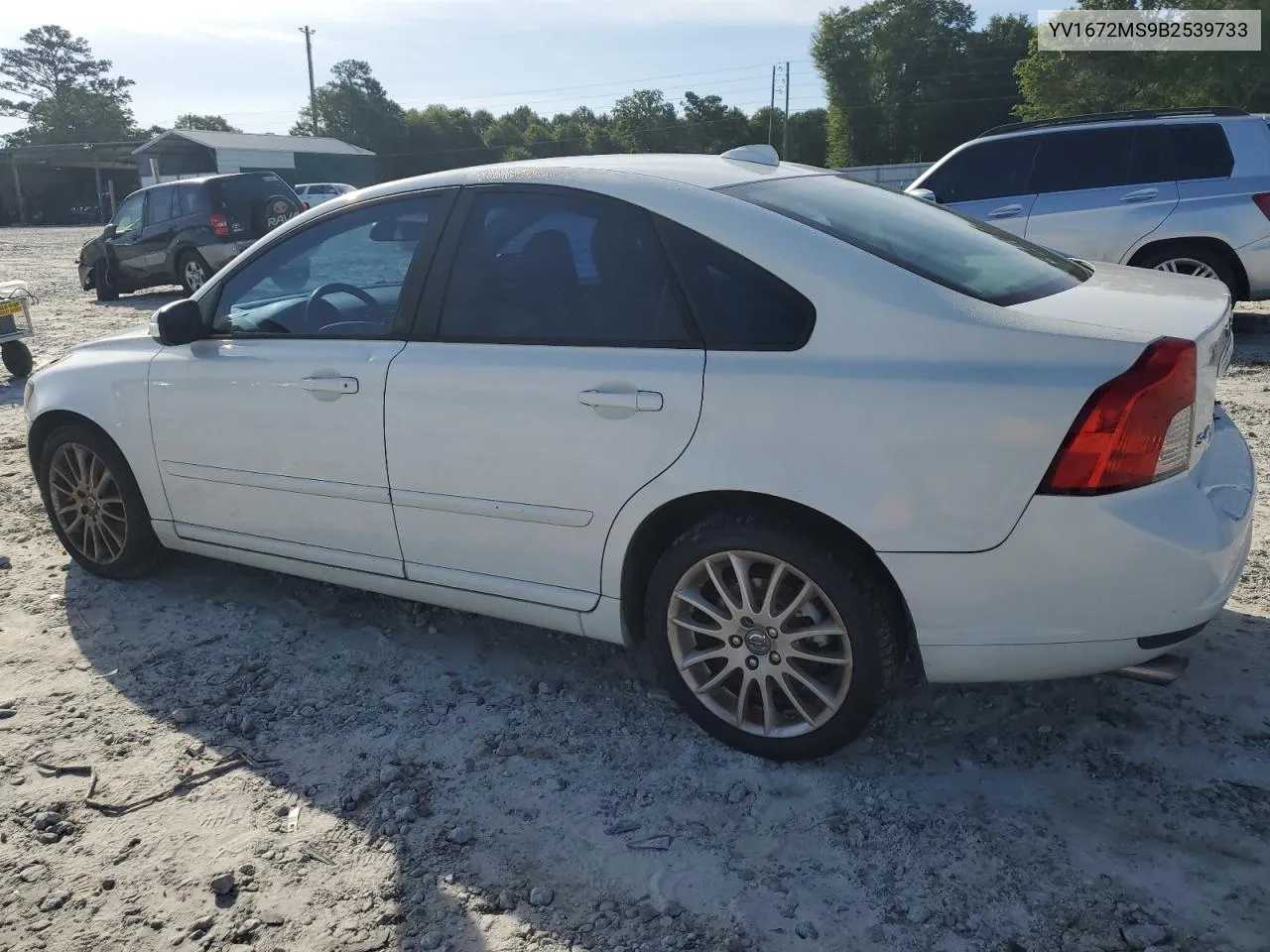 2011 Volvo S40 T5 VIN: YV1672MS9B2539733 Lot: 58255074