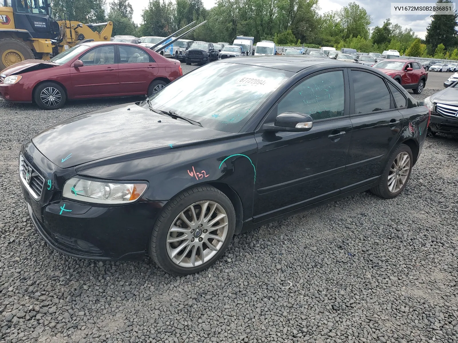 2011 Volvo S40 T5 VIN: YV1672MS0B2536851 Lot: 67722094