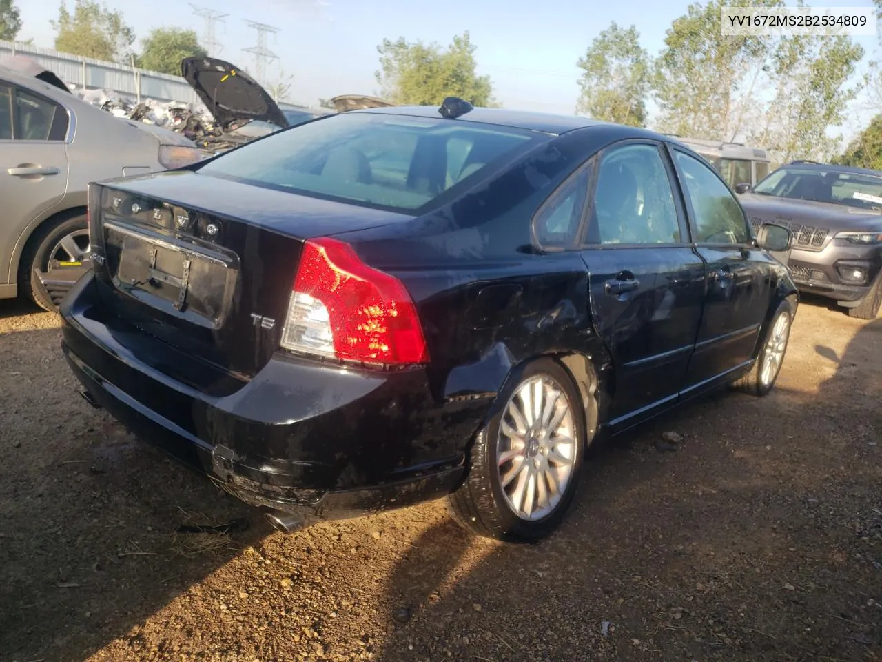 YV1672MS2B2534809 2011 Volvo S40 T5