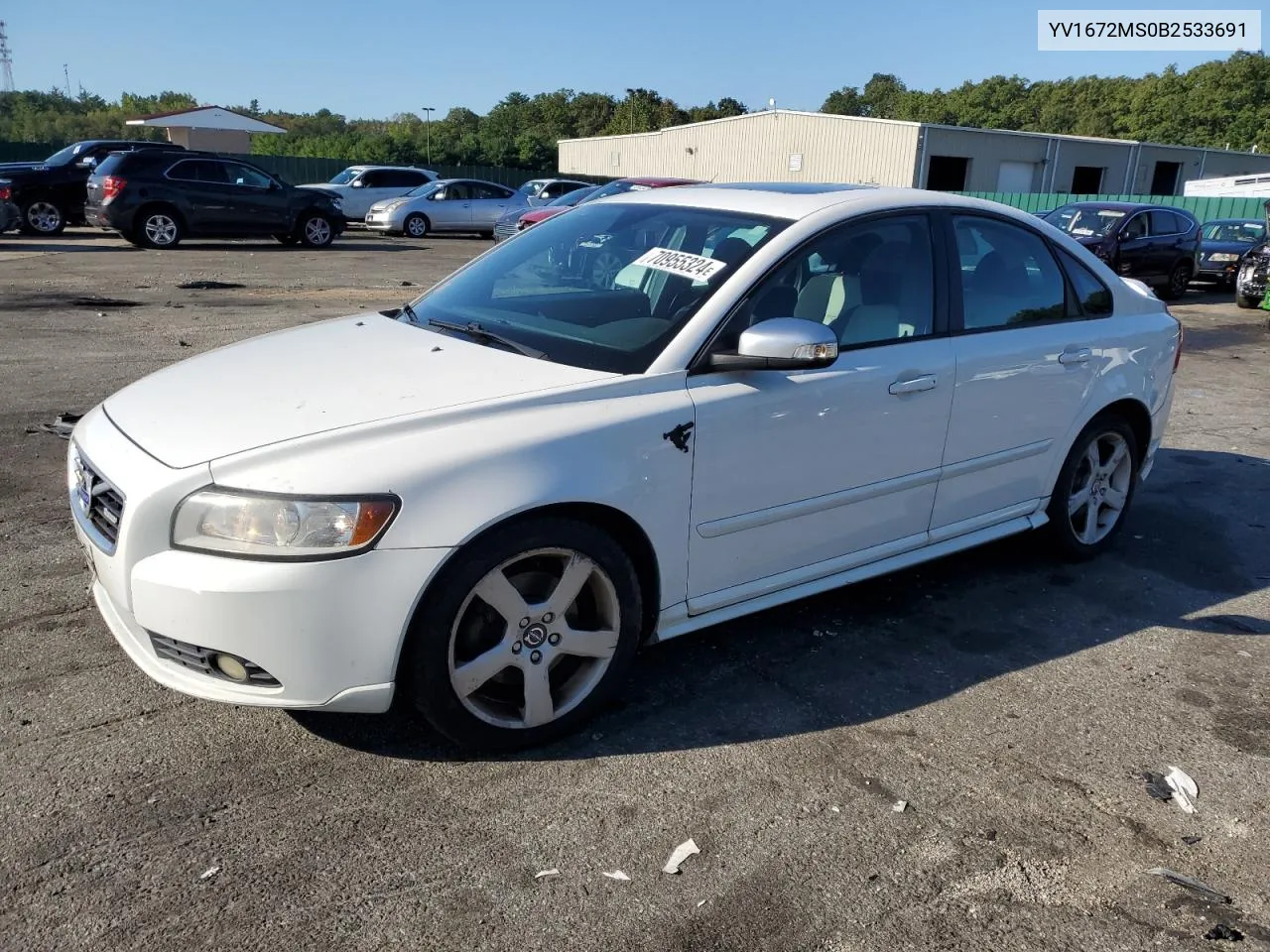 2011 Volvo S40 T5 VIN: YV1672MS0B2533691 Lot: 70955324