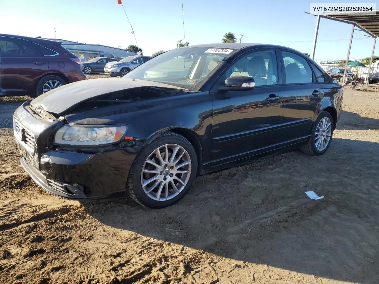 2011 Volvo S40 T5 VIN: YV1672MS2B2539654 Lot: 77404354