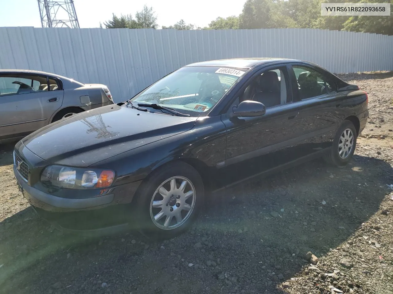 2002 Volvo S60 VIN: YV1RS61R822093658 Lot: 69930314