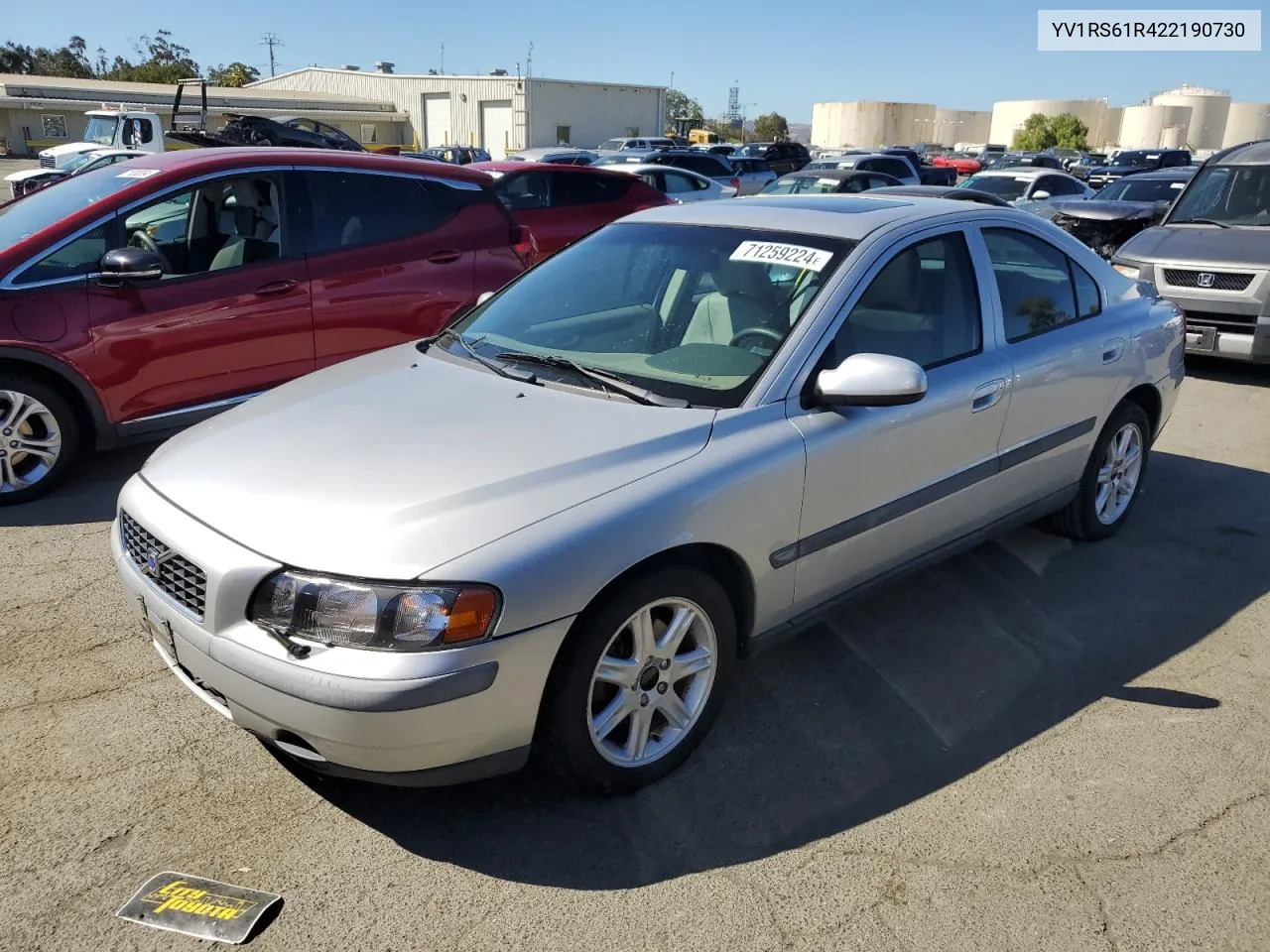 2002 Volvo S60 VIN: YV1RS61R422190730 Lot: 71259224