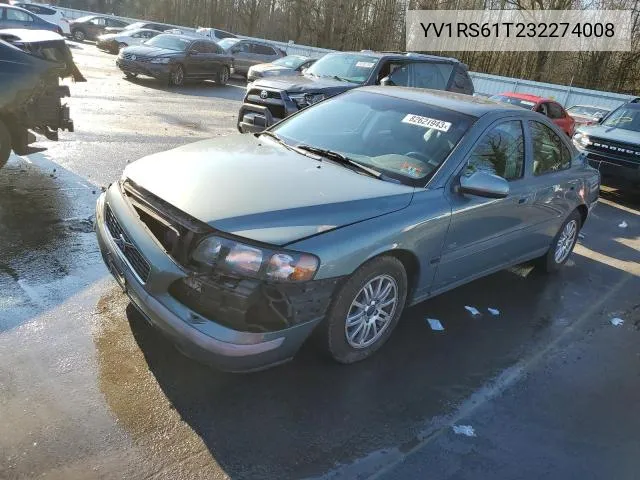 YV1RS61T232274008 2003 Volvo S60