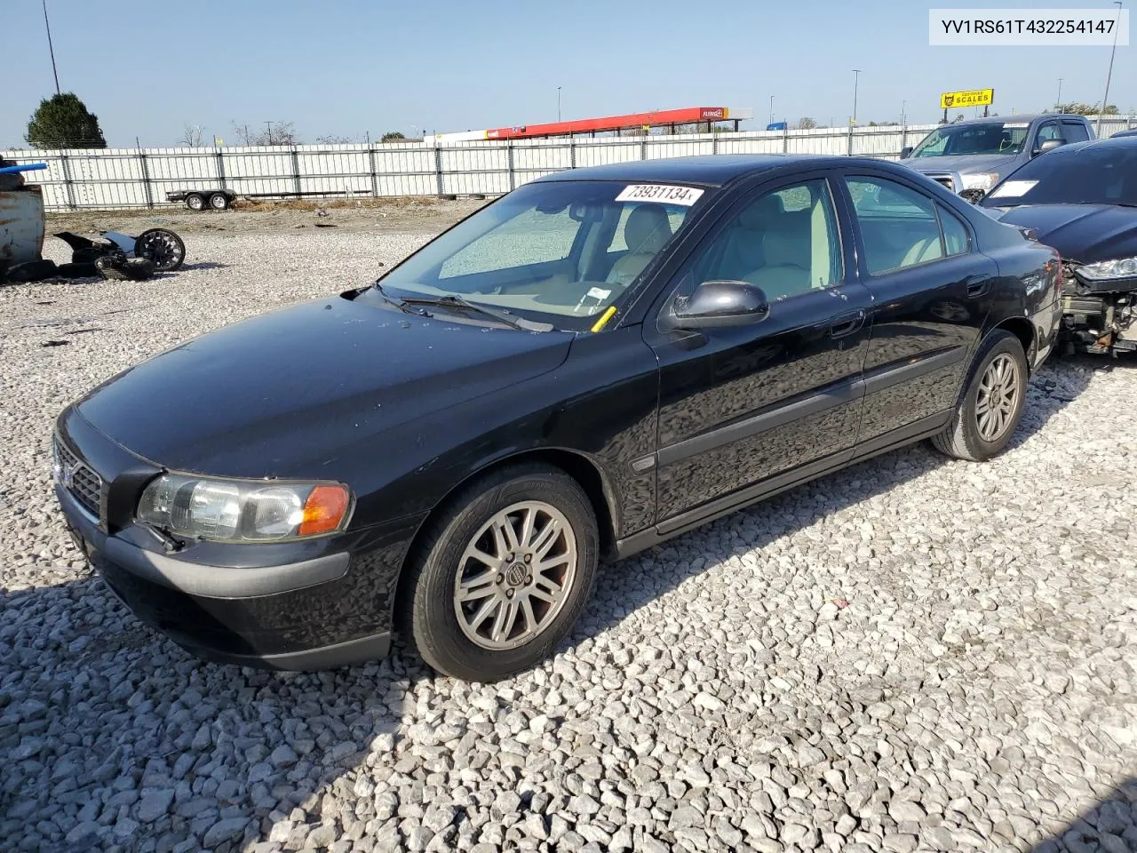 2003 Volvo S60 VIN: YV1RS61T432254147 Lot: 73931134