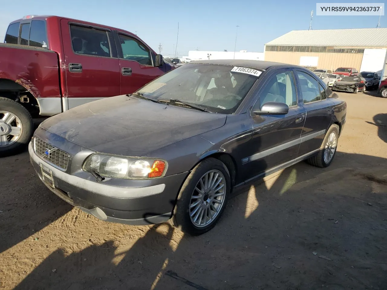 2004 Volvo S60 2.5T VIN: YV1RS59V942363737 Lot: 71063374